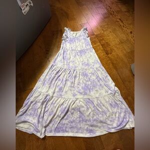 Cat & Jack Purple Tie-Dye Kids Maxi Dress